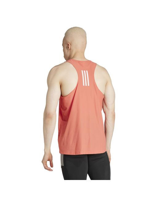 Adidas Red Own The Run Tank for men
