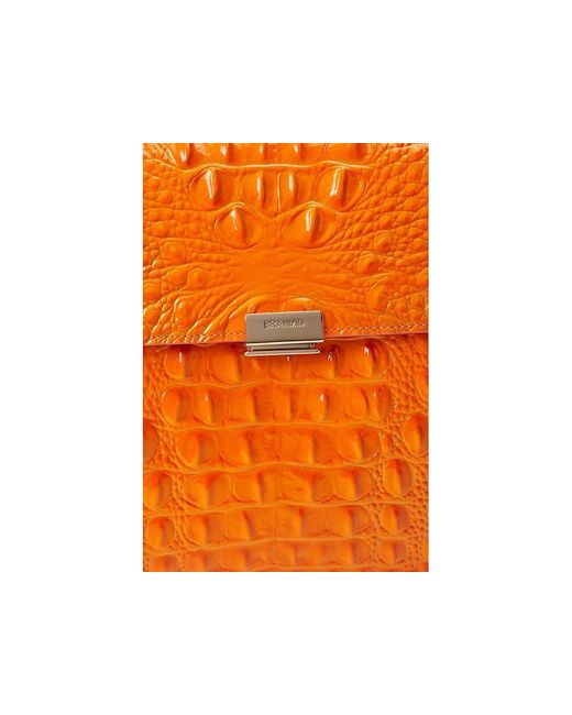 Brahmin Orange Marley Crossbody Cross Body Handbags, Leather