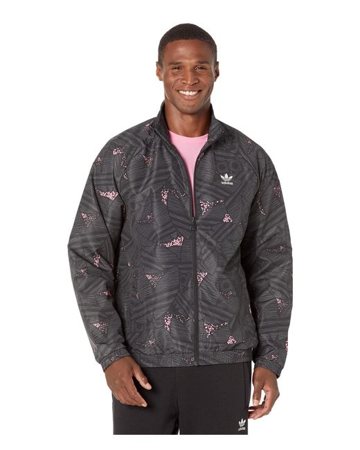 adidas Originals Synthetic Rekive Trefoil Aop Track Jacket in Gray for