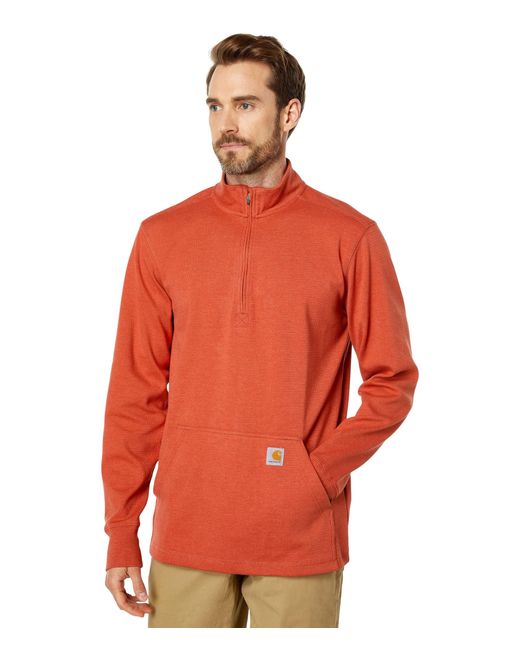 Carhartt Cotton Relaxed Fit Heavyweight Long Sleeve 1/2 Zip Thermal ...