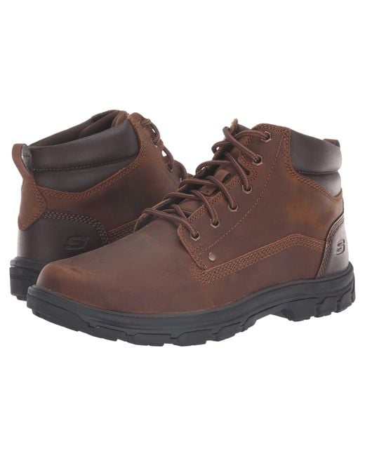 skechers men's relaxed fit segment garnet boot