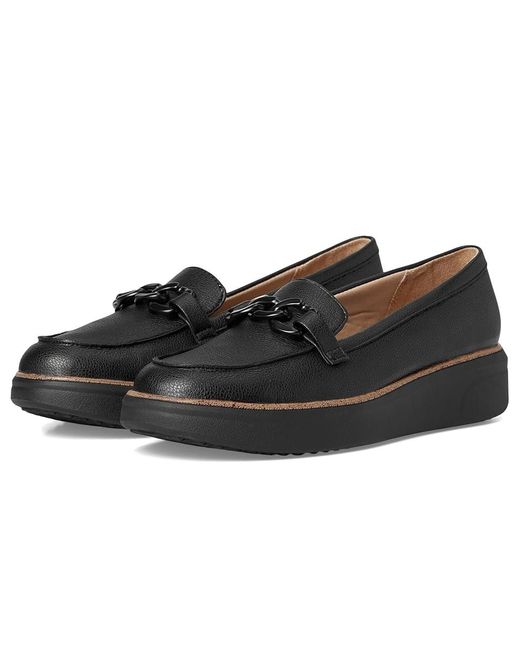 LifeStride Black Chelsea-Bit Loafer/Moc Shoes Flat Shoes/ 5.5 M (B) Faux Leather/Microfiber