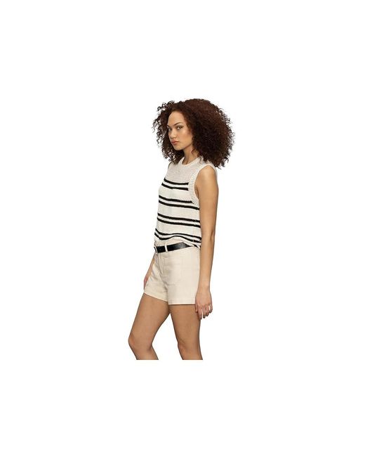 Sanctuary Waves Of Summer Shell Sweater Chalk/ Stripe 8 Lg