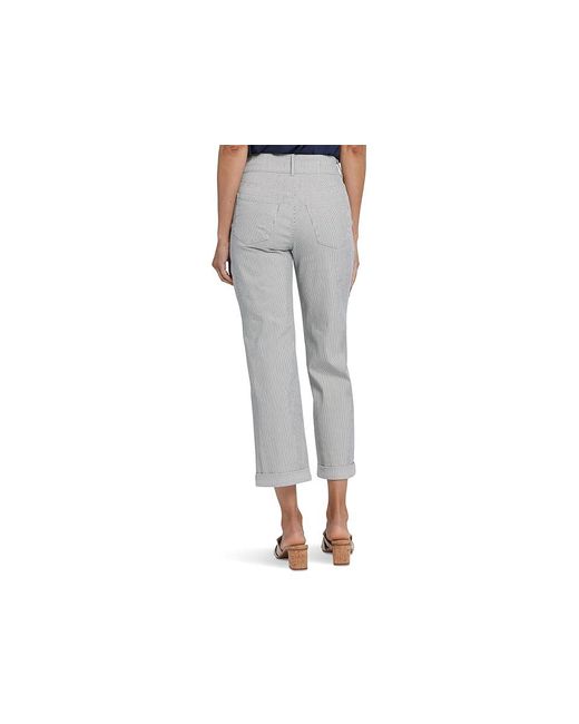 NYDJ Black Bailey Crop Jeans 0, Cotton/Denim/Elastane