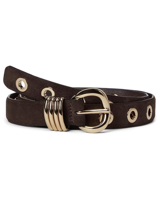 Madewell Black Suede Inez Eyelet Belt Belts