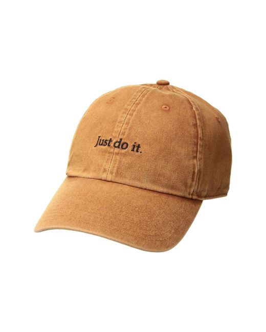 Nike Brown Nsw H86 Cap Just Do It (dark Russet/black/dark Russet) Baseball Caps for men