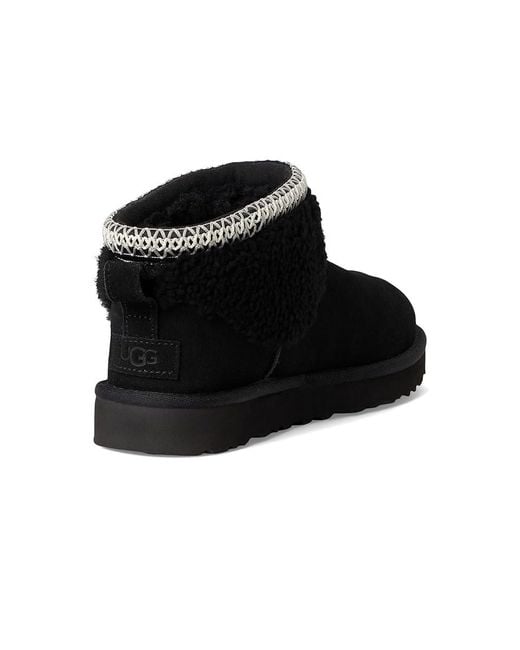 Ugg Black Classic Ultra Mini Maxi Curly Boots 7 B