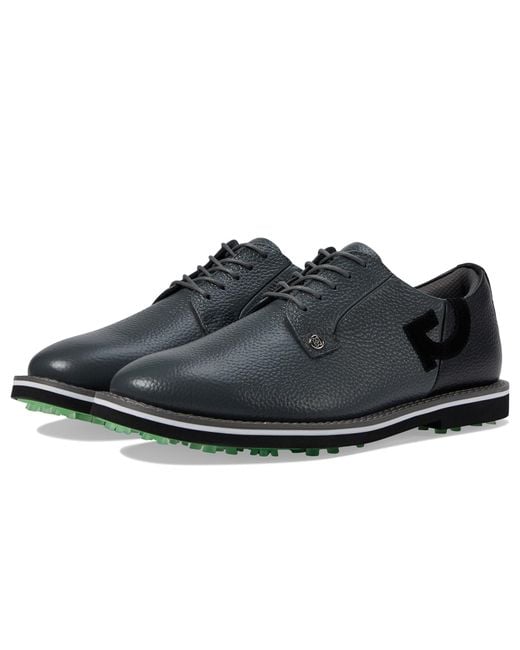 G/FORE Black Gallivanter Pebble Leather Two Tone Golf Shoes for men