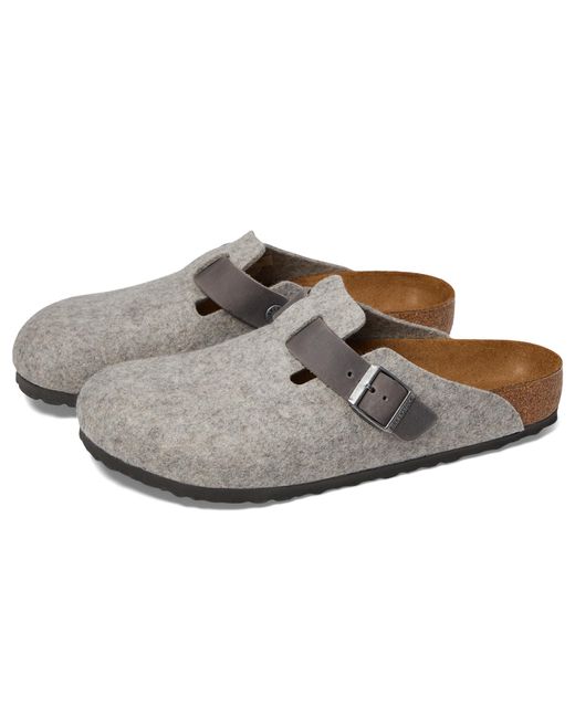 birkenstock boston grey wool