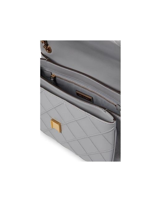 Tory Burch Gray Fleming Soft Convertible Shoulder Bag (Bay) Handbags