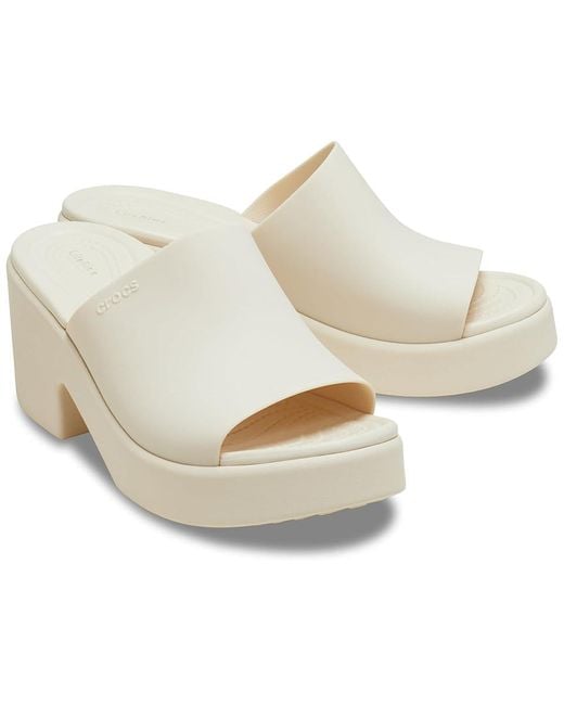 CROCSTM White Brooklyn Slide Heel (Stucco) Shoes