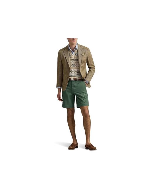 Polo Ralph Lauren Black Classic Fit Stretch Chino Short Shorts, Cotton/Twill/Elastane for men