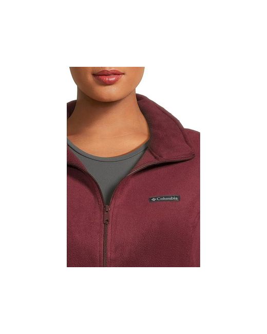 Columbia Red Plus Size Benton Springstm Vest Jacket 1, Fleece/Polyester