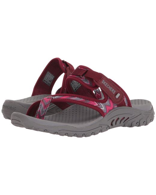 Skechers Reggae - Zig Swag (burgundy/pink) Women's Sandals | Lyst