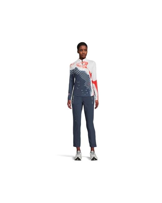 Jamie Sadock Blue Long Sleeve Liberty Print Top Clothing/ Spandex