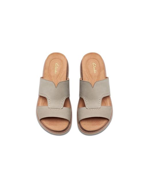 Clarks Brown Arwell Walk (Stone Nubuck) Sandals