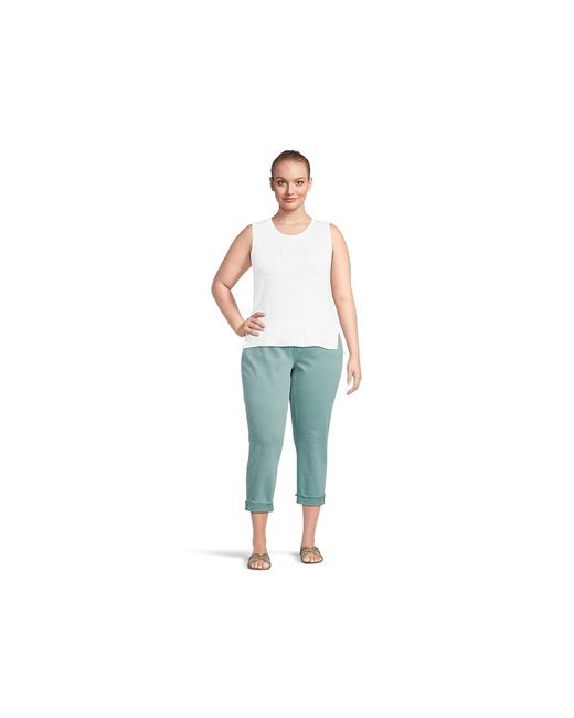 Kut From The Kloth Black Plus Size Amy Crop Straight Leg- Roll Up Fray Jeans 24W, Cotton/Denim/Spandex