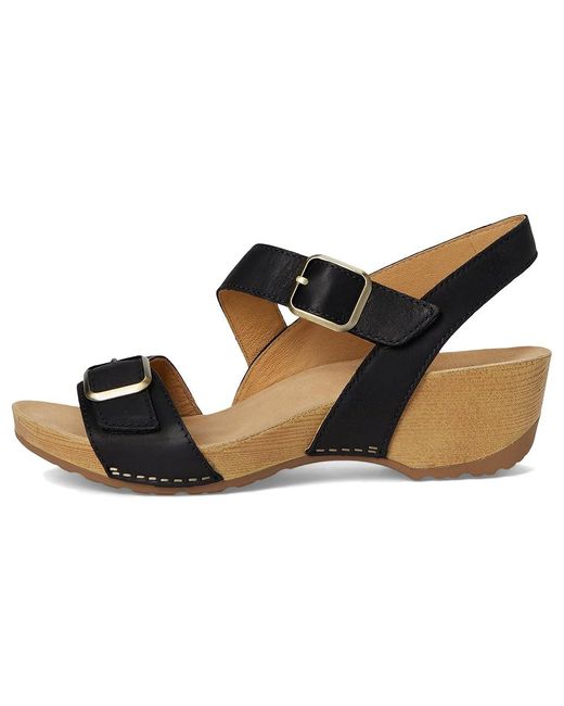 Dansko Black Trinity Sandals, Leather