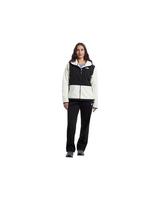 The North Face Black Retro Denali Hoodie Coat Dune/Tnf, Polyester