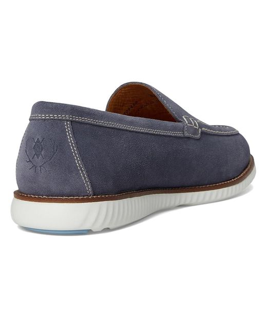 Martin Dingman Blue Countryaire Venetian Slip On Shoes, Suede for men