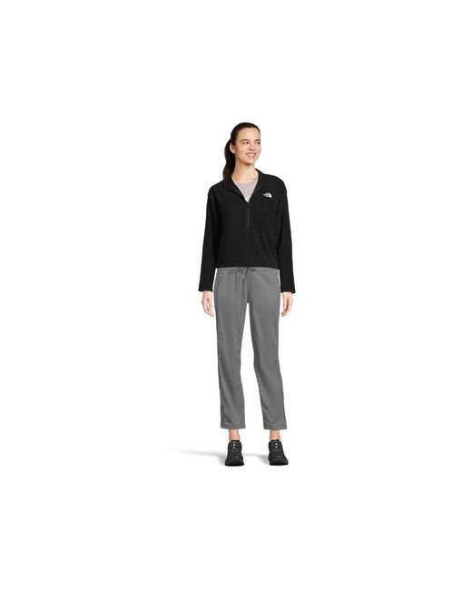 The North Face Black Glacier Fleece 1/2 Zip Short Jacket Coat, Polyester