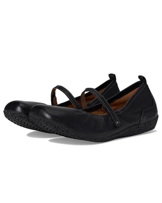 Taos Footwear Black Babble Dress Flat Shoes, Leather