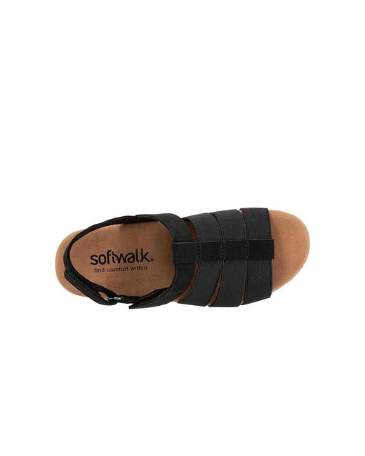 Softwalk® Black Burnaby ( Nubuck) Sandals