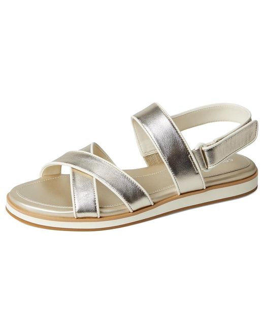 Cole Haan Metallic Mirabelle Crisscross Sandals Sandals Soft Talca/Ivory 7.5 B