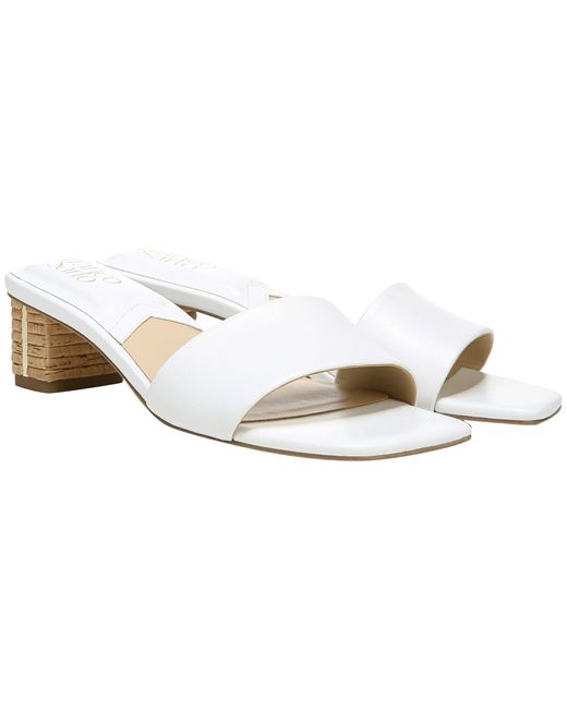 Franco Sarto Cruella Leather Block Heel Slides | Dillard's