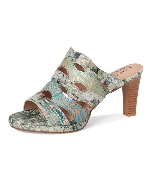 Spring Step Gray Aurielle Wedge Shoes, Leather
