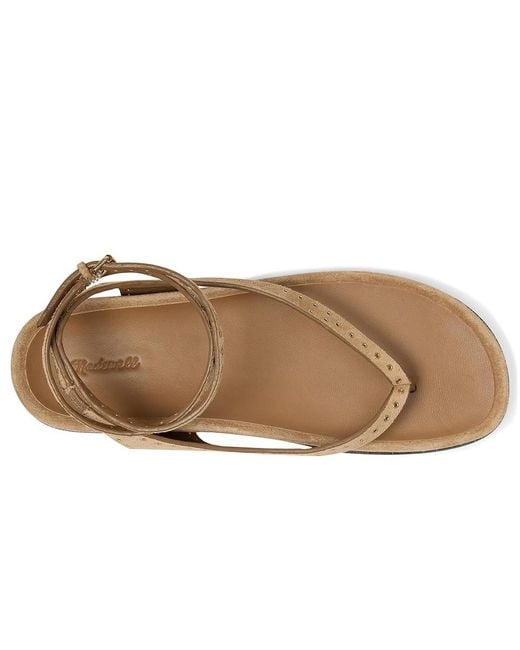 Madewell Brown Millie Thong Lace Up Sandals