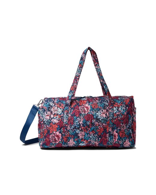 Vera Bradley Synthetic Performance Twill Large Travel Duffel Bag in Red