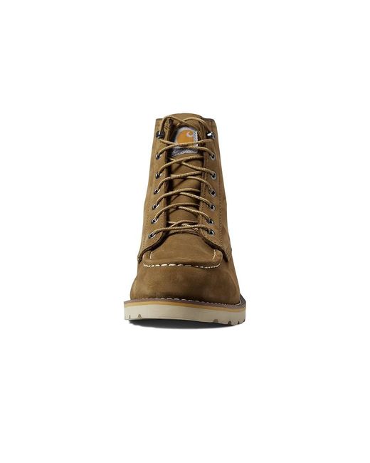Carhartt Multicolor 6 Moc Soft Toe Wedge Boot (Coyote Nubuck) Work Boots for men