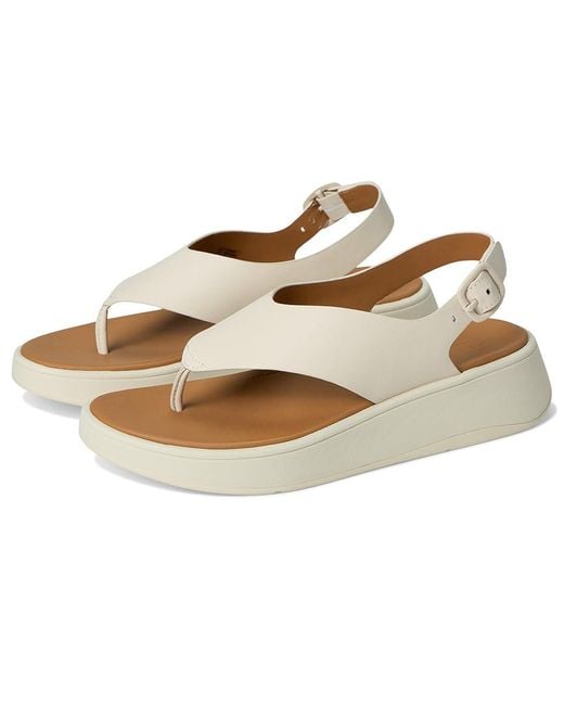 Fitflop Metallic F-Mode Leather Flatform Back-Strap Toe/Post Sandals Wedge Shoes 11 M (B)