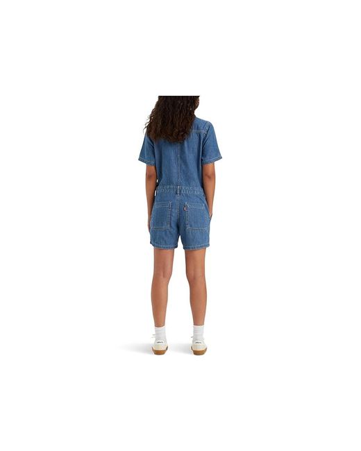 Levi's Black Levi'S(R) Short Sleeve Heritage Romper (Playday) Jumpsuit & Rompers One Piece
