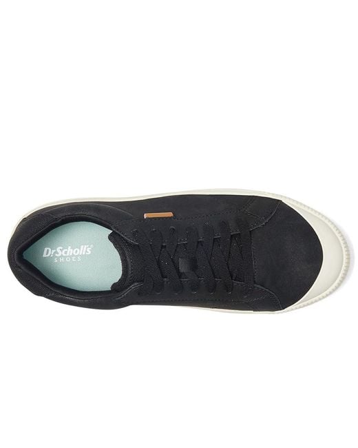 Dr. Scholls Black Time Max Lace-Up Shoes Shoes, Canvas/Faux Leather/Synthetic