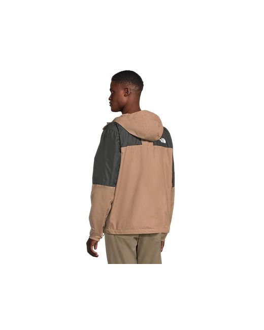 The North Face Black Mountain Wind Jacket Coat Latte/Tnf, Polyester for men