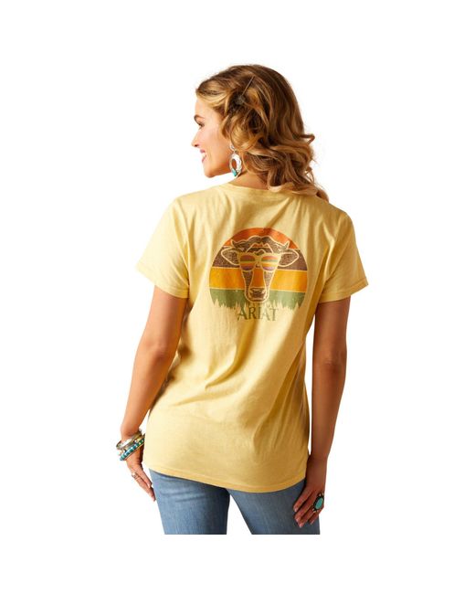 Ariat Yellow Cow Sunset T-shirt