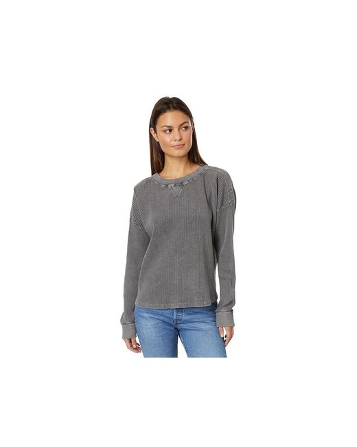 Mod-o-doc Black Long Sleeve, Crew Neck Pullover (Gunmetal) Sweater