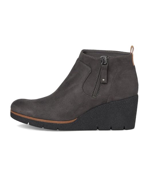 Dr. Scholls Black Bianca Zip Short Boots Boots, Faux Leather