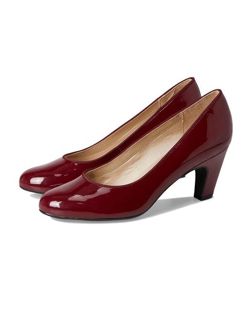 LifeStride Red Parigi-Plus Pump Shoes Shoes 7.5 M (B) Faux Leather/Textile