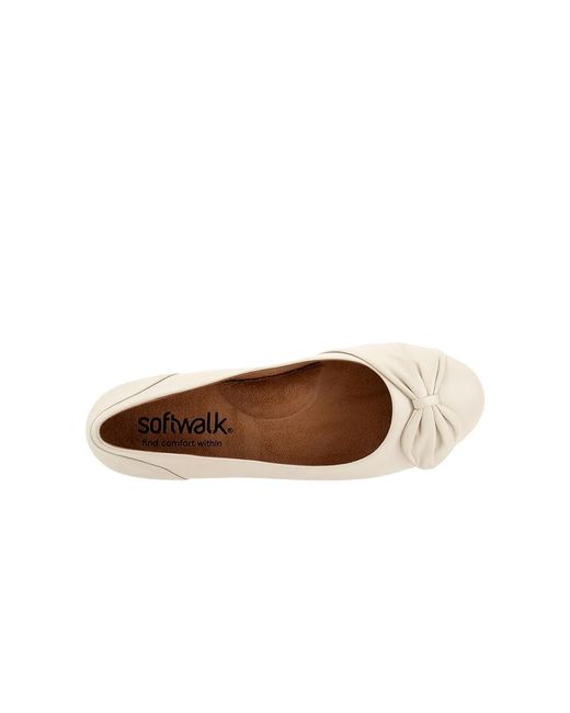 Softwalk® Black Sofia (Ivory) Flat Shoes