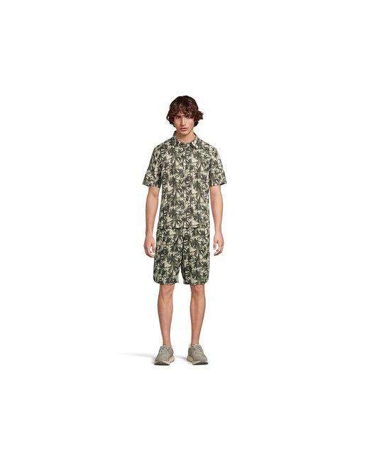 ARMANI EXCHANGE Black Short Sleeve Oversized Fit Allover Floral Shirt T Shirt O. Resort, Cotton for men