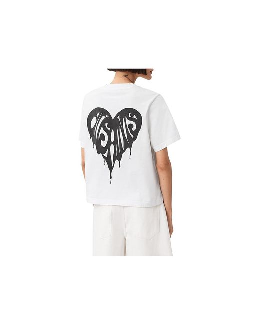 AllSaints Black Trip Lisa T-Shirts Clothing, Cotton