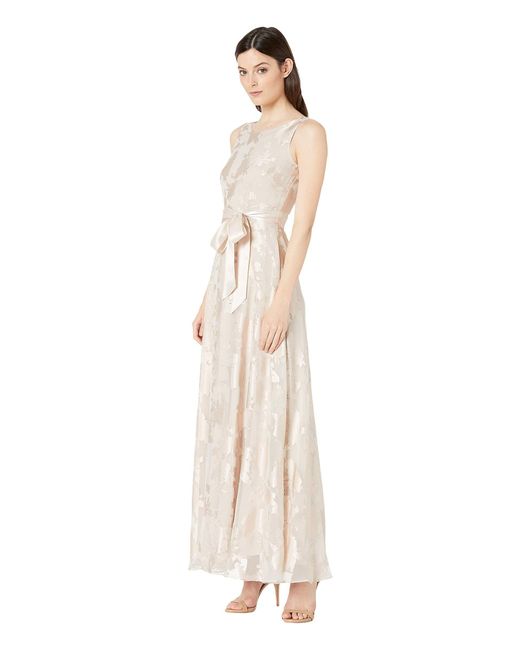 Tahari embroidered top floral ribbon dress