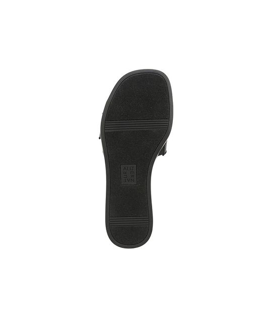 Naturalizer Black Olivia Slides ( Straw Fabric) Sandals