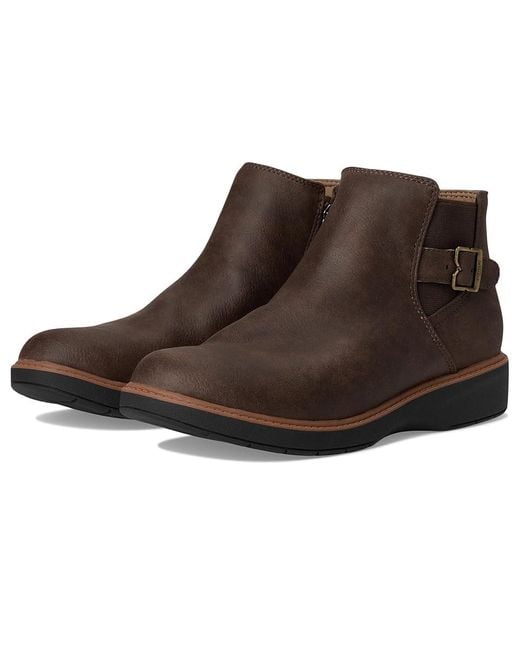 Dr. Scholls Brown Calm One Chelsea Short Boots Boots, Synthetic