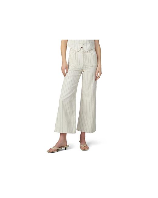 Joe's Jeans Black The Mia Wide Leg Ankle Jeans, Cotton/Denim/Polyester