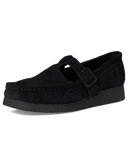 Clarks Black Wallabee Evo Bar Dress Flat Shoes 10 B