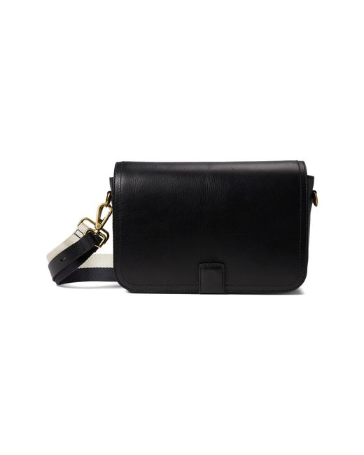 Madewell Leather Transport Flap Shoulder Bag in Black Lyst